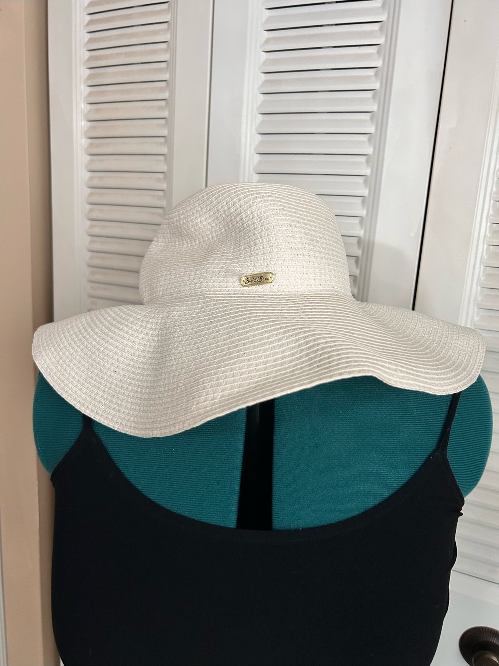 Sun N Sand White Wide Brim Floppy Sun Hat Beach Resort Packable One Size